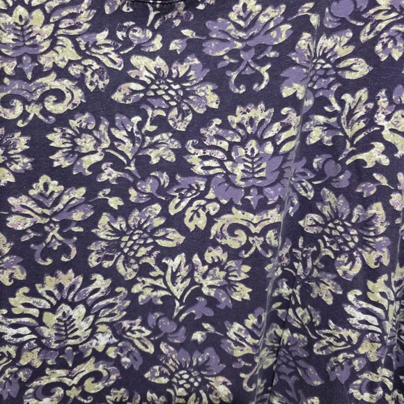 Catherines Purple Floral Women's Top - Picture 3 of 5